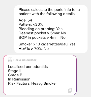 Kiroku Perio calc output
